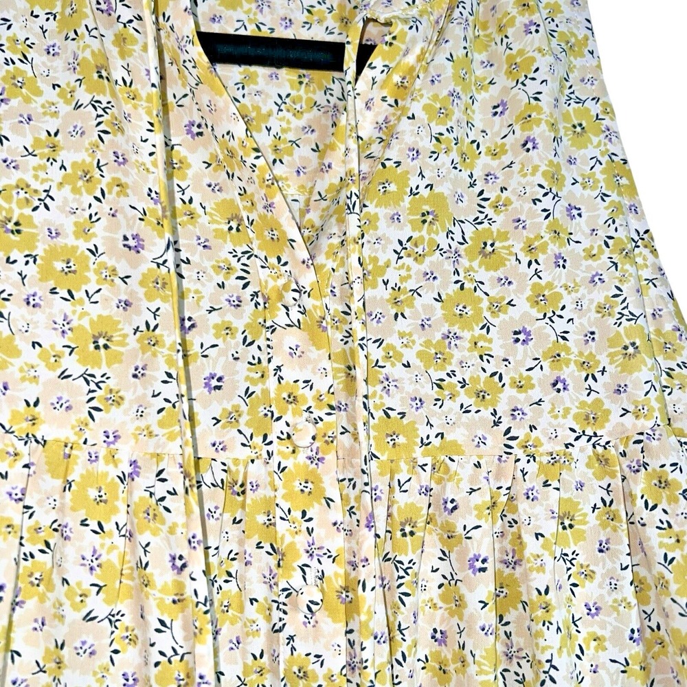 Grunge Retro 90s Cottage Core Feminine Floral Tiered Babydoll‎ Mini Dress Sm - Picture 8 of 16